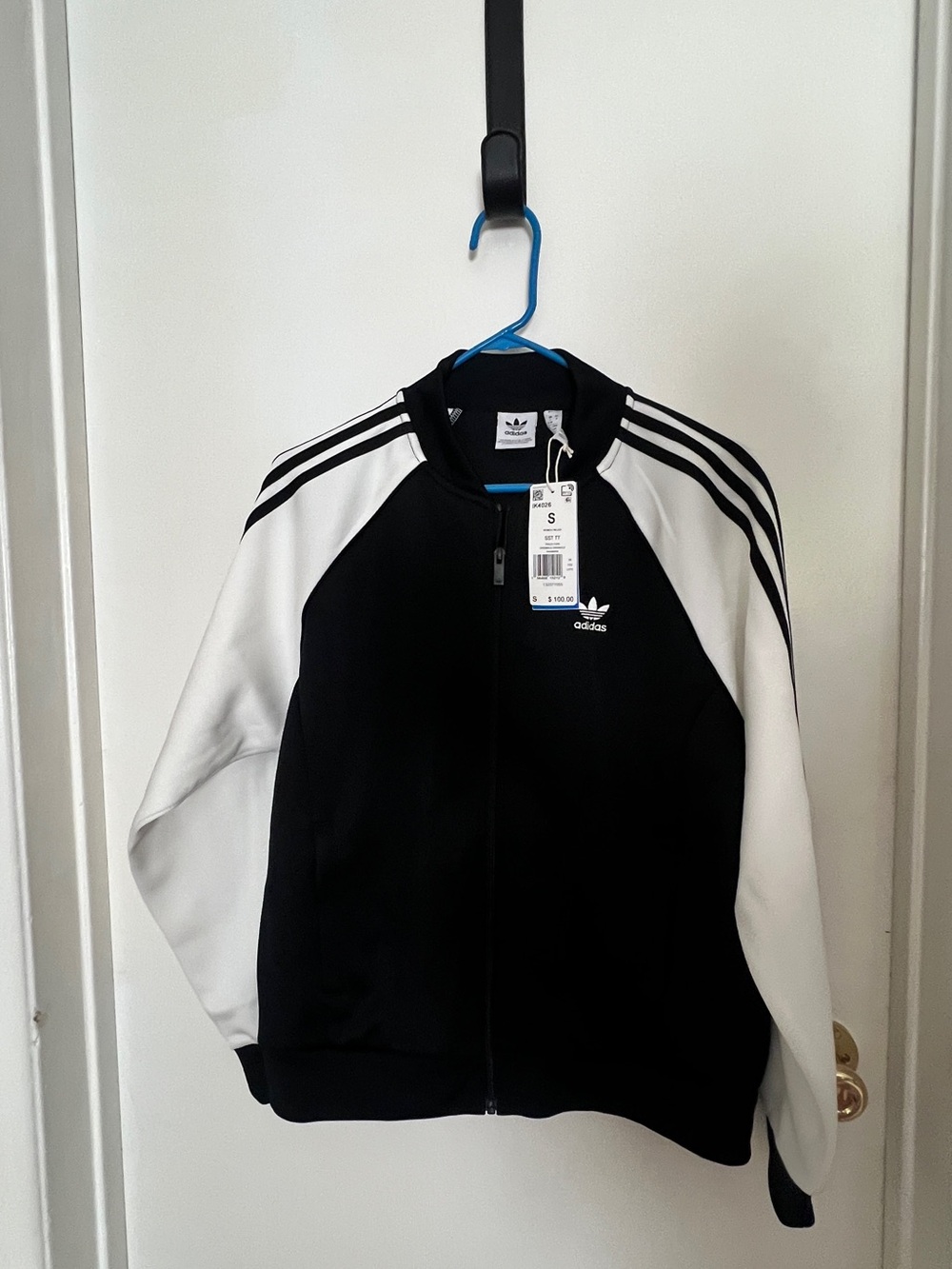 adidas Black and White SST Track Jacket